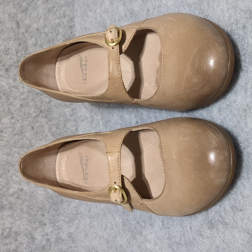 Dansko Peyton Mary Jane Heel Clog Sand Shoe Size EU 37 US 6.5 - Picture 2 of 11